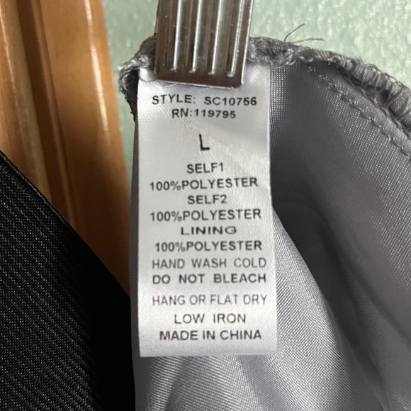 Sheer Silver Gray Fully Lined Skirt w/ Black Stretch Waistband Size Large NWT - Picture 6 of 6